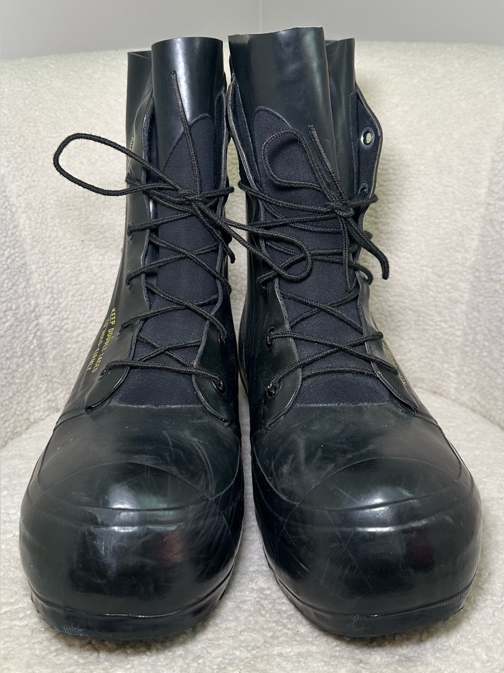 Vintage 1982 Bata U.S. Military Arctic Overboots Black Rubber Cold weather boots - Picture 9 of 15